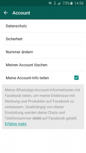 whatsapp Datenaustausch Facebook deaktivieren nicht zustimmen