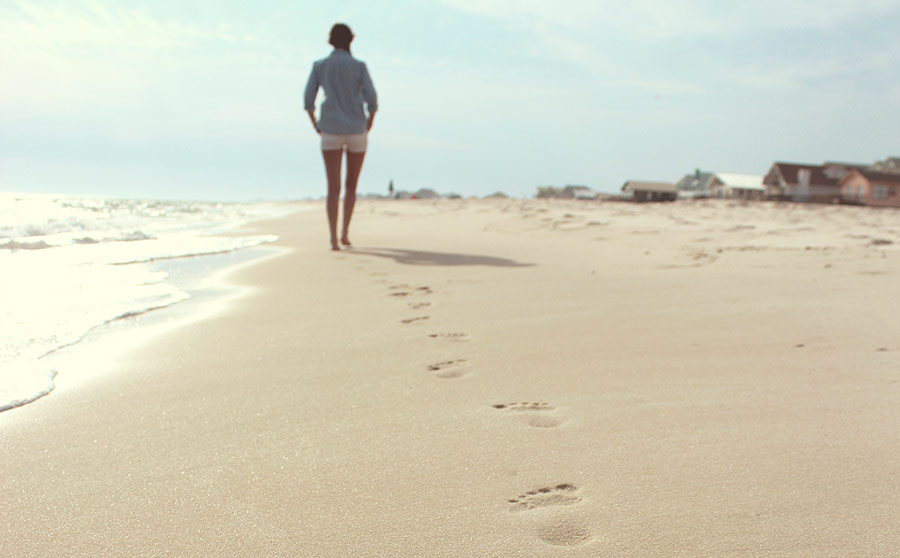 Wandern am Strand